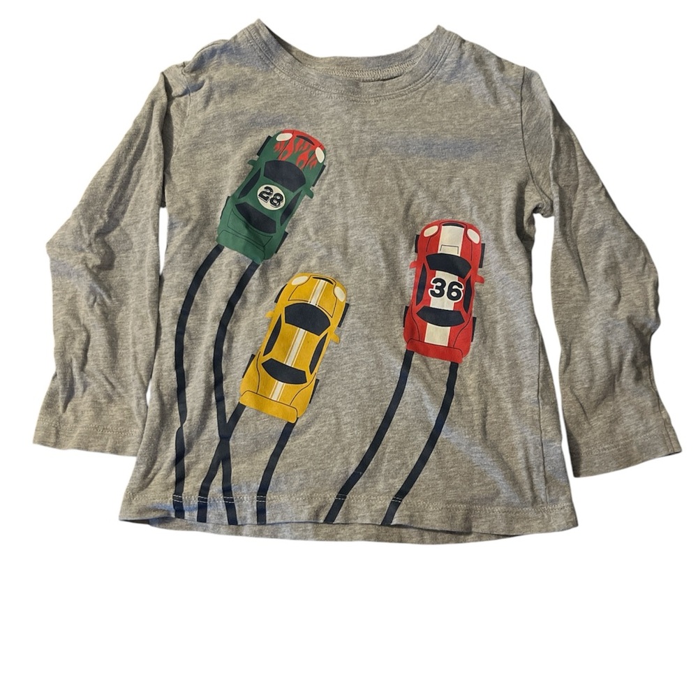 Kids Long Sleeve Car Print and Striped Shirts - Picture 4 of 4